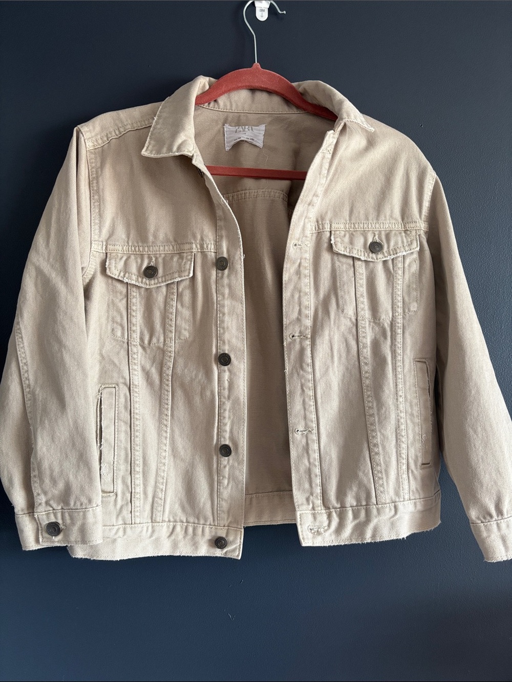 Zara Beige/Tan Kids Denim Jacket